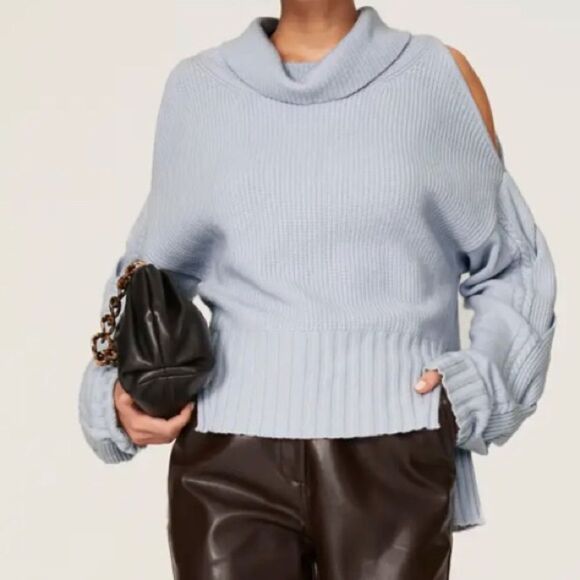 Jonathan Simkhai Sweaters - Jonathan Simkhai Chloe Cut Shoulder Knit Sweater
